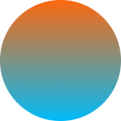 orange blue circle